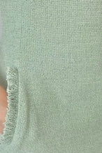 Load image into Gallery viewer, Frayed Sleeveless Tweed Shift Dress - Light Dusty Green