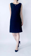 Load image into Gallery viewer, Black Sleeveless Tweed Dress