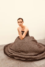 Load image into Gallery viewer, Strapless Couture Tweed Full Length Evening Dress