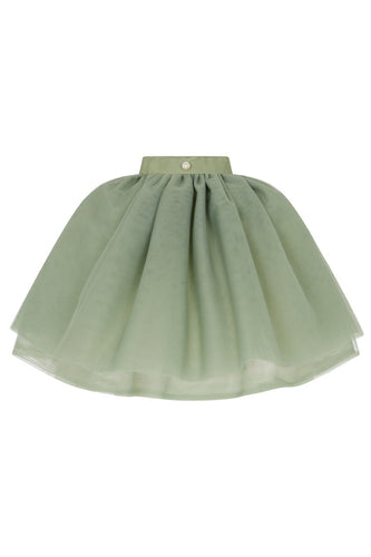 Tulle Cape with Pearl - Mint Green