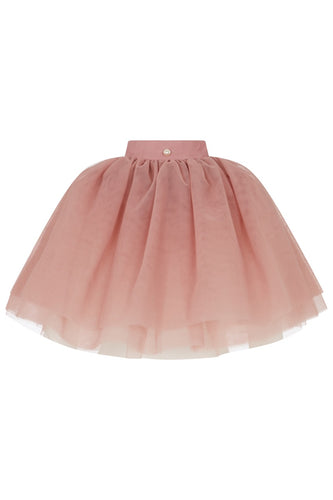 Tulle Cape with Pearl - Dusty Pink