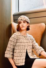 Load image into Gallery viewer, Pink Tweed Beret Hat
